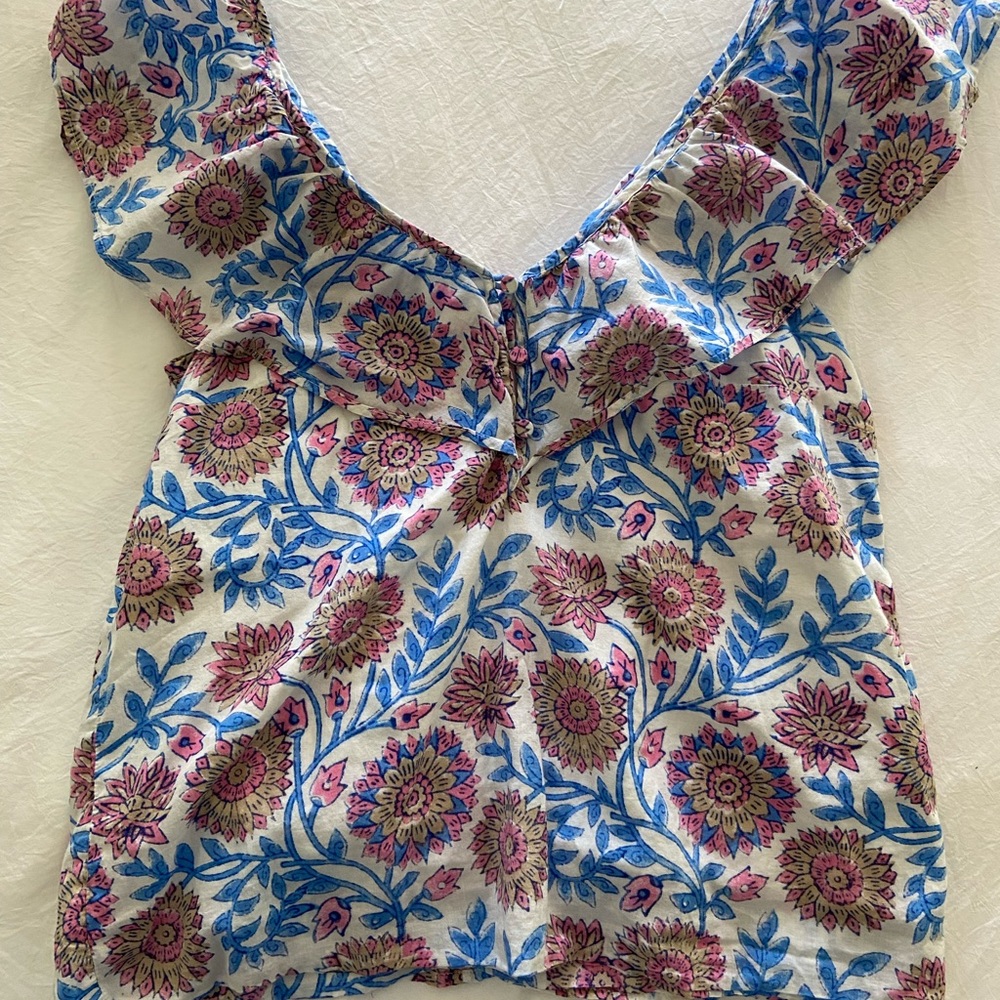 J. Crew Floral V-Neck Women's Top